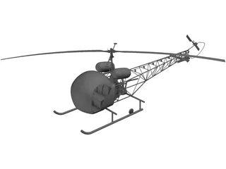 Bell 47 3D Model preview