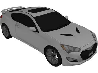 Hyundai Genesis Coupe (2013) 3D Model preview