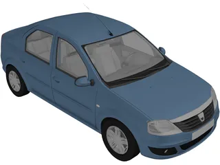 Dacia Logan (2009) 3D Model preview