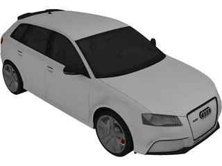 Audi RS3 8PA Sportback 3D Model preview