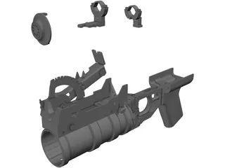 Airsoft GP-30 Grenade Launcher 3D Model preview