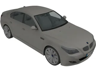 BMW 5-series E60 3D Model preview