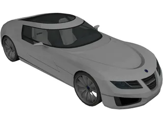 Saab Aero X Concept 3D Model preview
