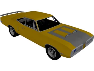 Dodge Super Bee (1970) 3D Model preview
