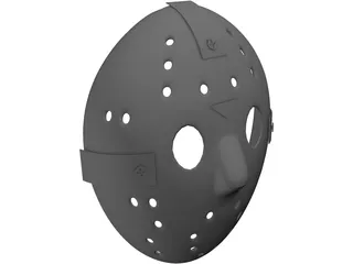 Jason Hockey Goalie Mask 3D Model preview