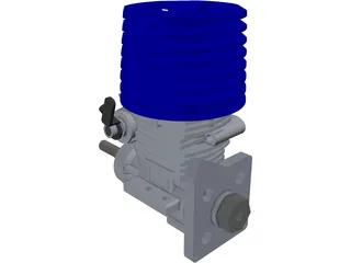 RC Model Car Engine .15cc 2-Stroke 3D Model preview