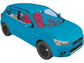Mitsubishi Outlander 2011 [Tuned] 3D Model preview