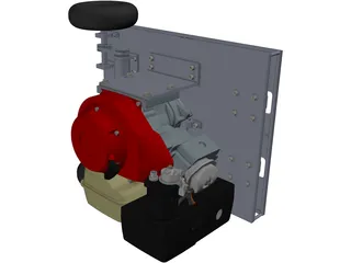 Robot Mower Cutter Grass 3D Model preview