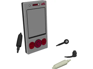 Sony Ericsson W715 Phone 3D Model preview
