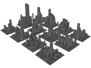 Cityscape Collection 3D Model preview