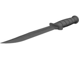 KA-BAR Knife 3D Model preview
