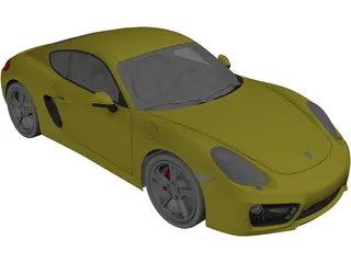 Porsche Cayman S (2013) 3D Model preview
