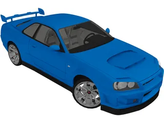 Nissan Skyline GT-R 3D Model preview