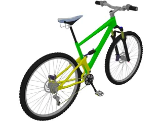Mountain Bike Full Suspension 3D Model preview