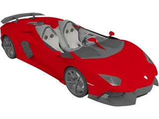 Lamborghini Aventador J 3D Model preview