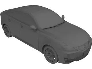 Lexus IS 200d (2011) 3D Model preview