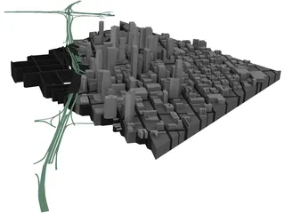 LA Downtown 3D Model preview