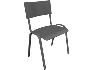 Classroom Chair 3D Model preview