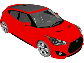 Hyundai Veloster Turbo (2013) 3D Model preview