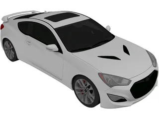 Hyundai Genesis Coupe (2013) 3D Model preview