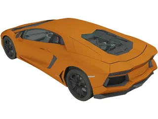 Lamborghini Aventador LP700-4 (2012) 3D Model preview
