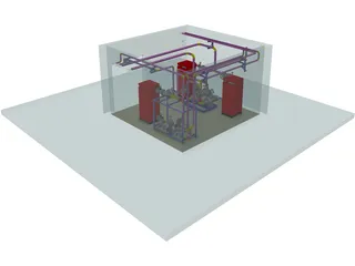 Electric Boiler Room 3D Model preview