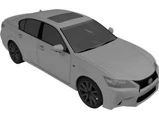 Lexus GS350 F (2013) 3D Model preview
