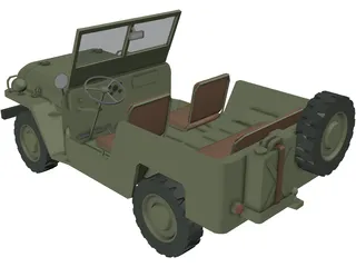 Jeep Willys 3D Model preview