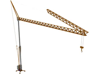 IGO 50 Self Erecting Tower Crane 3D Model preview