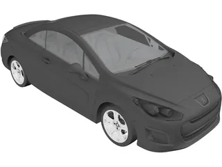 Peugeot 308 CC (2012) 3D Model preview