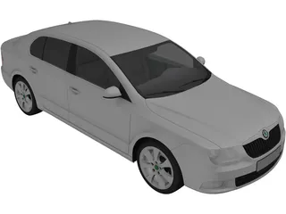Skoda Superb (2009) 3D Model preview