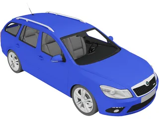 Skoda Octavia RS Combi (2010) 3D Model preview