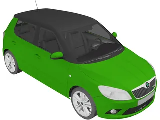Skoda Fabia RS (2010) 3D Model preview