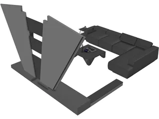 Living Room 3D Model preview