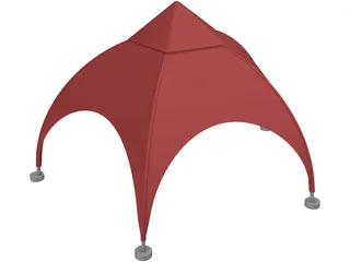 Tent 5 Legs 3D Model preview
