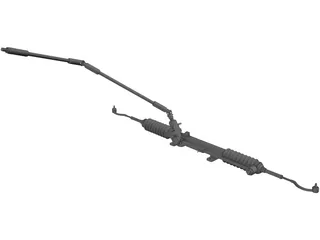 Rack and Pinion Car Steering 3D Model preview