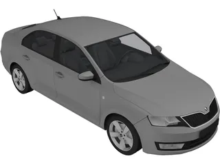 Skoda Rapid (2013) 3D Model preview