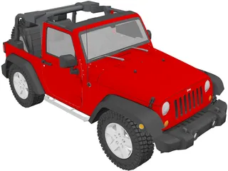 Jeep Wrangler Rubicon (2007) 3D Model preview