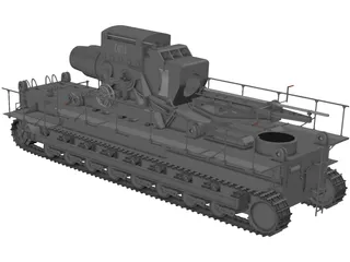 Morser Karl Gerat 3D Model preview