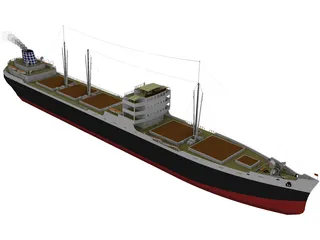 MS Munchen Cargo Ship 3D Model preview