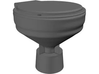 Electric Toilet 3D Model preview