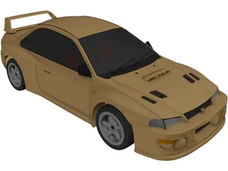 Subaru Impreza Coupe 3D Model preview