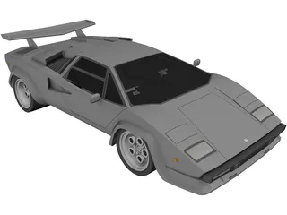 Lamborghini Countach LP500 3D Model preview