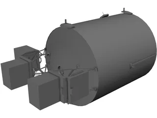 ISS Columbus module 3D Model preview