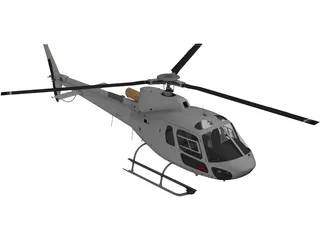 Eurocopter AS-350 3D Model preview