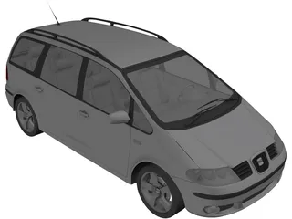 Seat Alhambra 3D Model preview