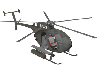 MD Helicopters MH-6 Little Bird 3D Model preview
