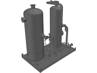 Vent Scrubber Skid 3D Model preview