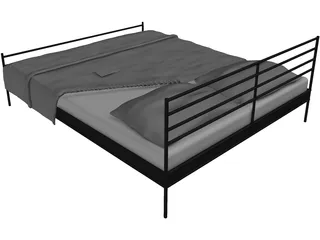 Bed Double 3D Model preview