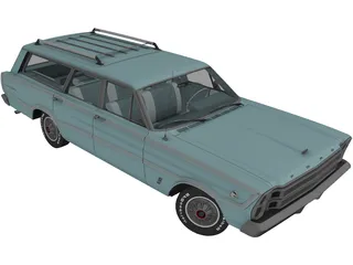 Ford Country Squire (1966) 3D Model preview